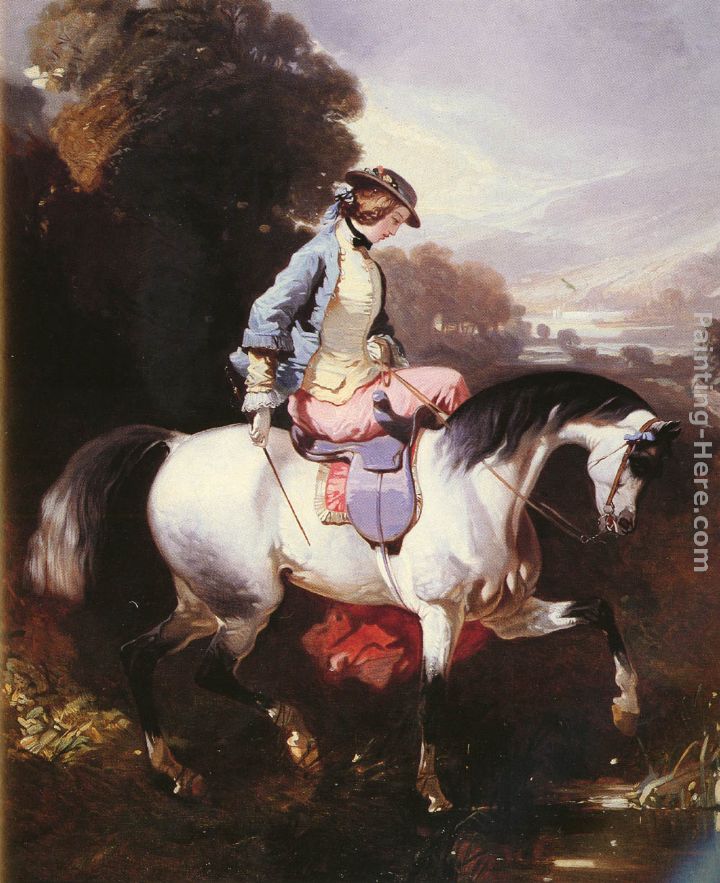 An Elegant Equestrienne painting - Alfred Dedreux An Elegant Equestrienne art painting